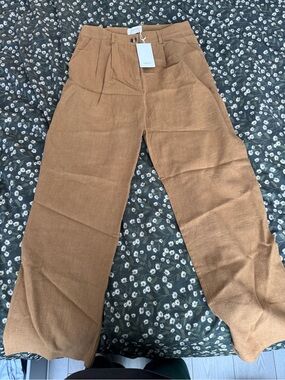 Auguste The Label Camel/Tan Wide-Leg Pants